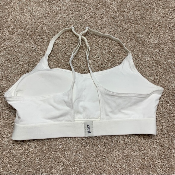 Pact Other - Pact M Organic Cotton White Sports Bra